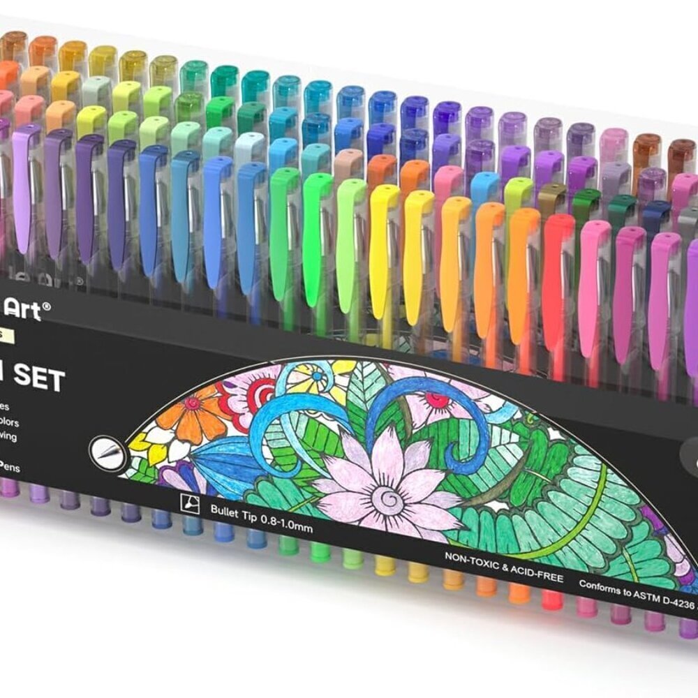 120 Unique Colors No Duplicates Gel Pens Gel Pen Set for Adult Coloring Books